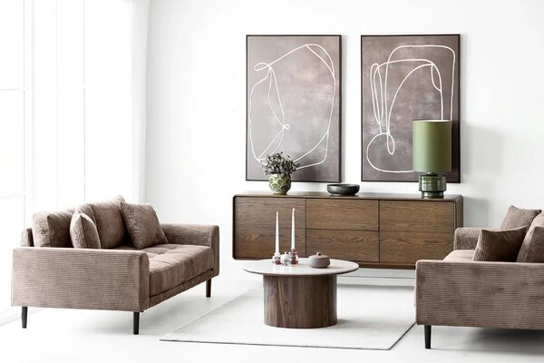-25 % Dny Marianne - Nordic Living Hnědá dubová komoda Dawe 180 x 45 cm