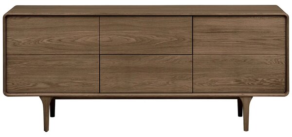-25 % Dny Marianne - Nordic Living Hnědá dubová komoda Dawe 180 x 45 cm