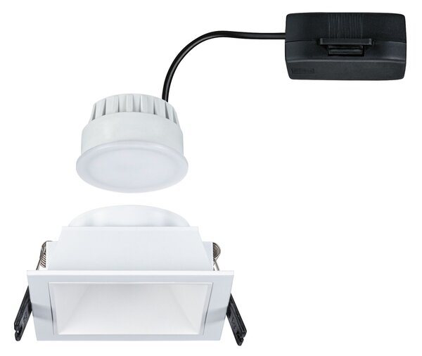 Paulmann 93128 Cole Coin, bodovka v bílé úpravě, 1x6W LED 2700K tříkrokové stmívání, 8,8x8,8cm, IP44