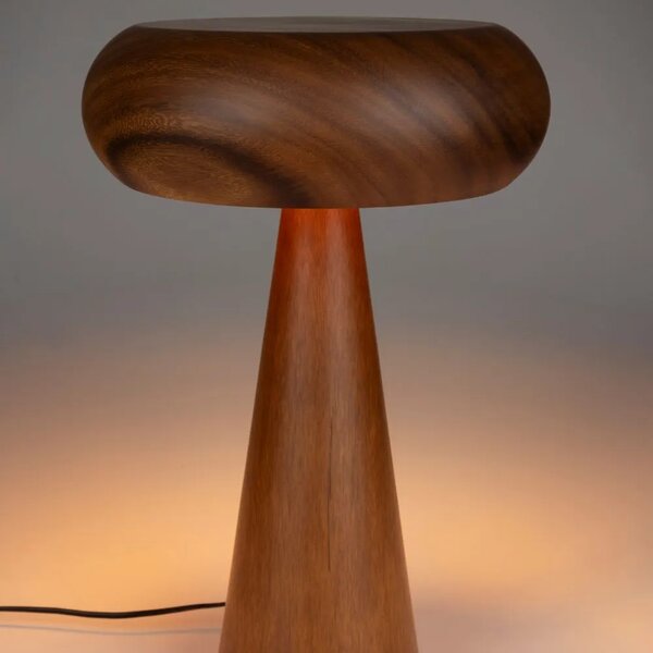 -25 % Dny Marianne - Dutchbone Hnědá dřevěná stolní lampa MOREL 47 cm