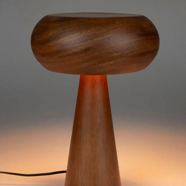 -25 % Dny Marianne - Dutchbone Hnědá dřevěná stolní lampa MOREL 37 cm