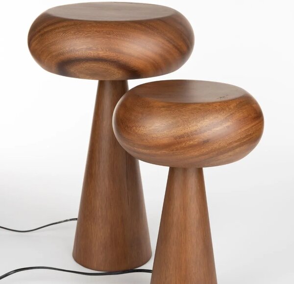 -25 % Dny Marianne - Dutchbone Hnědá dřevěná stolní lampa MOREL 37 cm