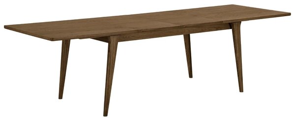 Nordic Living Hnědý dubový rozkládací jídelní stůl Dawe 240/340 x 100 cm