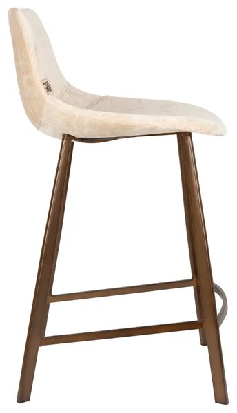 Dutchbone Béžová čalouněná barová židle Franky 65 cm
