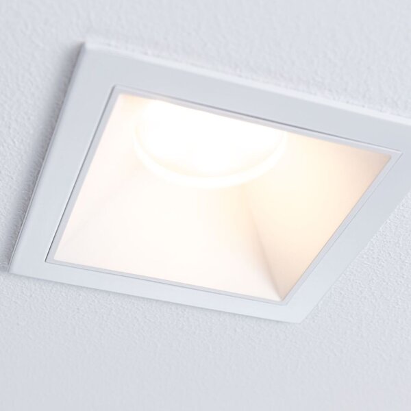 Paulmann 93128 Cole Coin, bodovka v bílé úpravě, 1x6W LED 2700K tříkrokové stmívání, 8,8x8,8cm, IP44