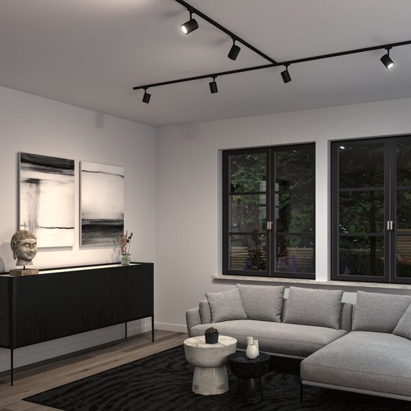 Paulmann 95664 Luxe, spot pro Urail system, Zigbee 4,8W GU10 RGBW + stmívatelné, matná černá