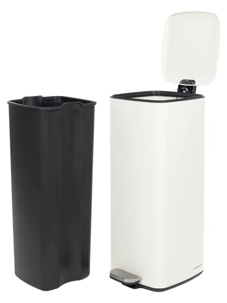 Housecraft Living Bílý pedálový odpadkový koš MARK 30 l