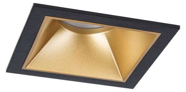 Paulmann 93131 Cole Coin, bodovka v černo-zlaté úpravě, 1x6W LED 2700K tříkrokové stmívání, 8,8x8,8cm, IP44