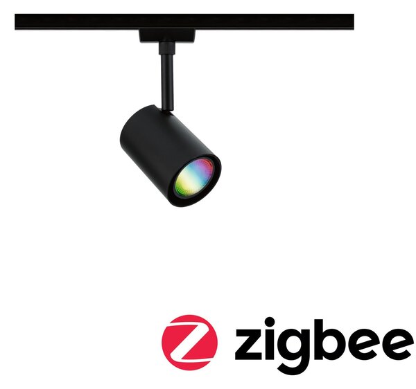 Paulmann 95664 Luxe, spot pro Urail system, Zigbee 4,8W GU10 RGBW + stmívatelné, matná černá