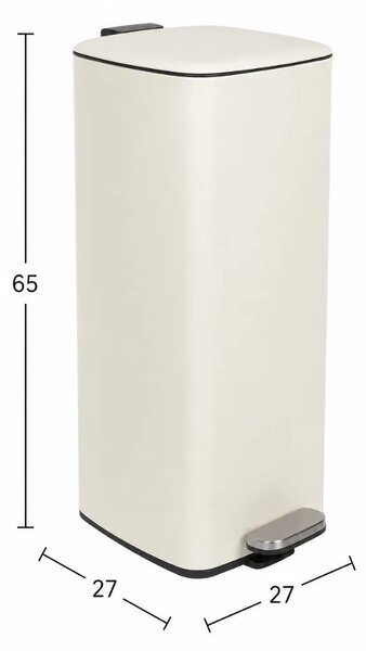 Housecraft Living Bílý pedálový odpadkový koš MARK 30 l