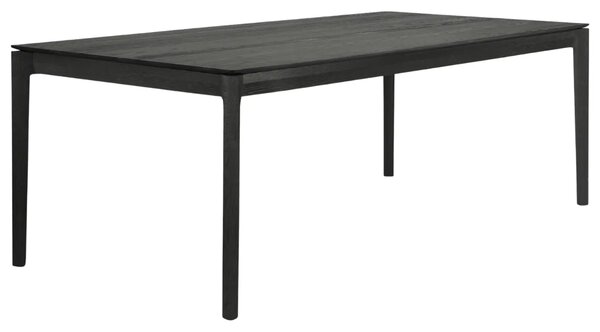 Ethnicraft Černý dubový jídelní stůl Bok 200 x 95 cm