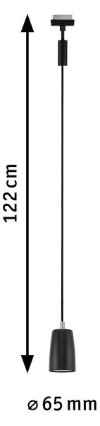 Paulmann 95627 Cover, závěsné svítidlo pro Urail system, max. 1x10W GU10, matná černá/chrom