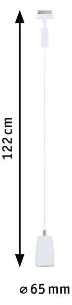 Paulmann 95626 Cover, závěsné svítidla pro Urail system, max. 1x10W GU10, signální bílá/chrom