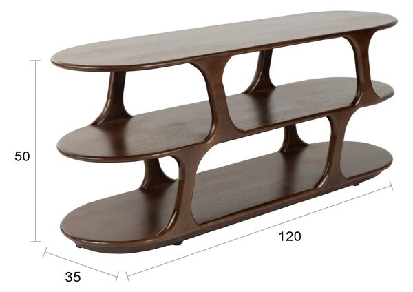 Housecraft Living Hnědý dřevěný regál YLVA 50 x 120 cm