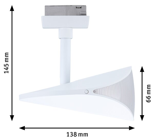 Paulmann 94960 Alejandro, spot pro Urail system, 10W LED 3000K tříkrokové stmívání, signální bílá