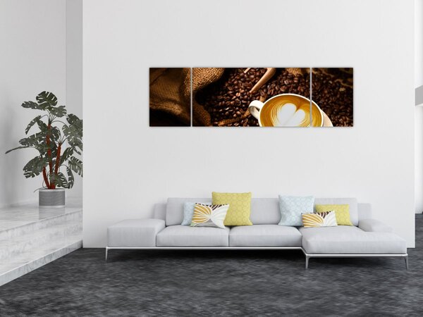 Obraz - Šálek kávy (170x50 cm)
