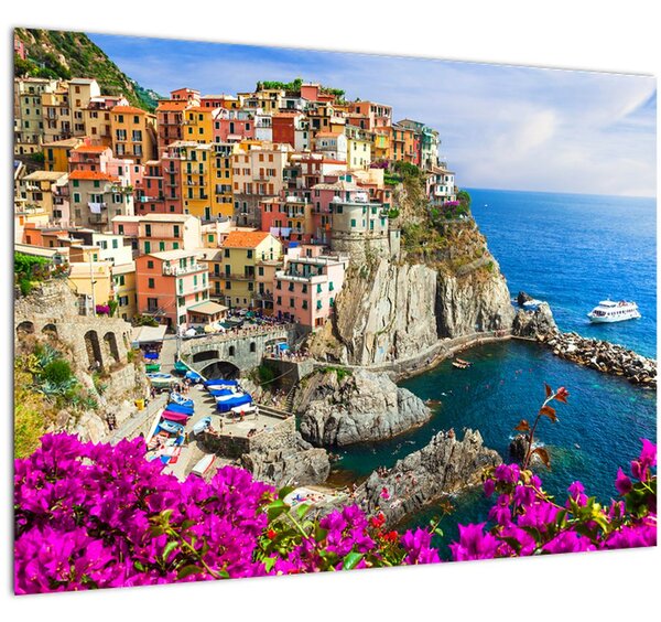 Obraz - Italská vesnička Manarola (70x50 cm)