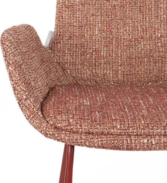 Zuiver Červená čalouněná barová židle BRIT 68 cm
