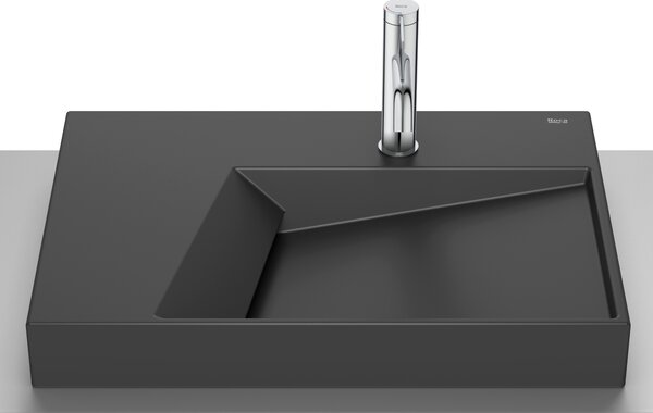 Roca Horizon umyvadlo 60x42 cm na pult černá matný A32727608B