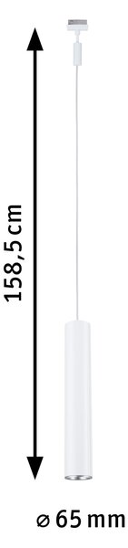 Paulmann 94888 Catalejo, závěsné svítidlo pro Urail, 1x10W GU10, signální bílá, výška 38cm