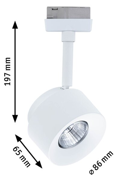 Paulmann 94893 Pane spot pro Urail system, LED 7,4W 3000K, signální bílá