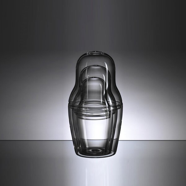 Qubus designové dózy Matroska Set Glass