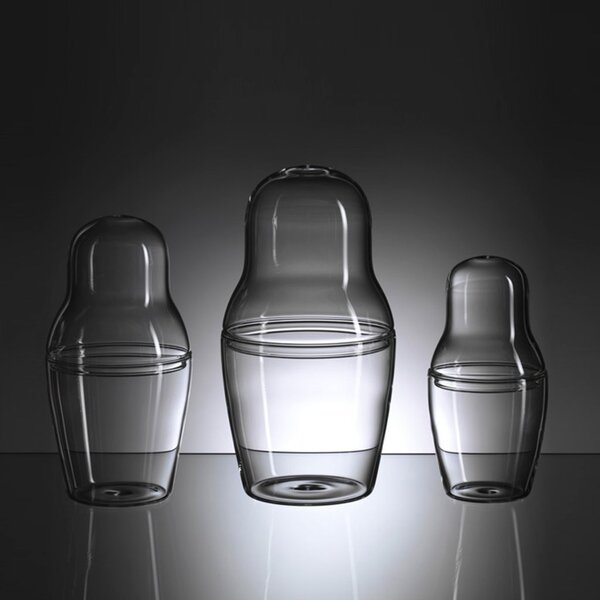 Qubus designové dózy Matroska Set Glass