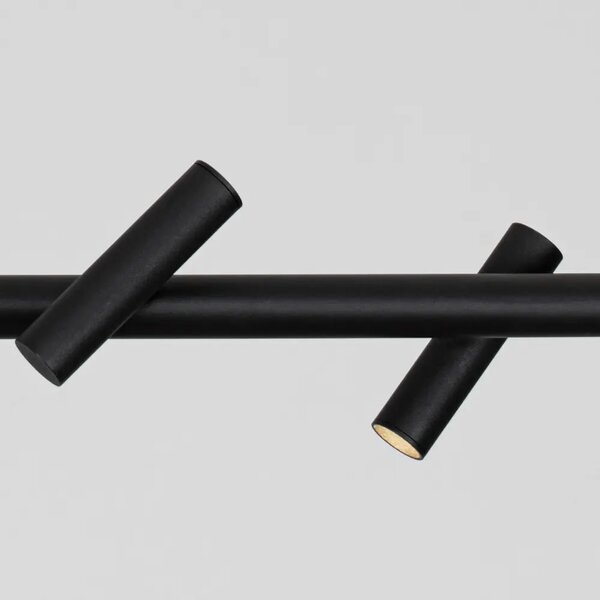 Nova Luce Černé kovové závěsné LED světlo Avelo 120 cm