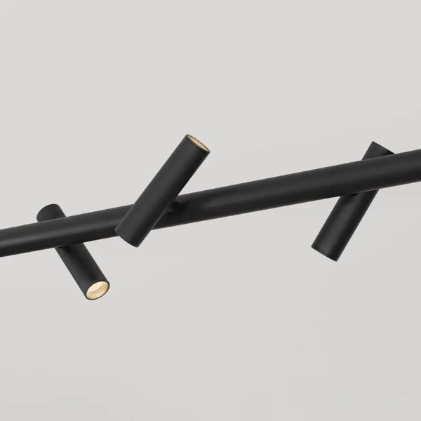 Nova Luce Černé kovové závěsné LED světlo Avelo 120 cm