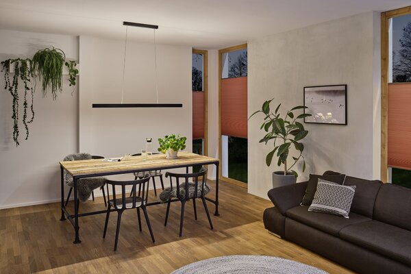 Paulmann 79888 Aptare ZigBee, černé závěsné svítidlo LED 2x18W 2700K svítí nahoru/dolů, nastavitelná šířka 132-180cm