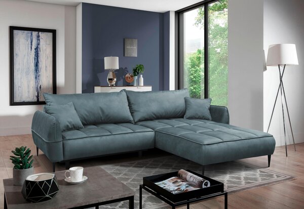 ROHOVÁ SEDAČKA, textil, modrá MID.YOU - Sedací soupravy, Online Only