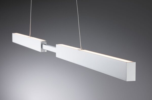 Paulmann 79889 Aptare ZigBee, bílé závěsné svítidlo LED 2x18W 2700K svítí nahoru/dolů, nastavitelná šířka 132-180cm