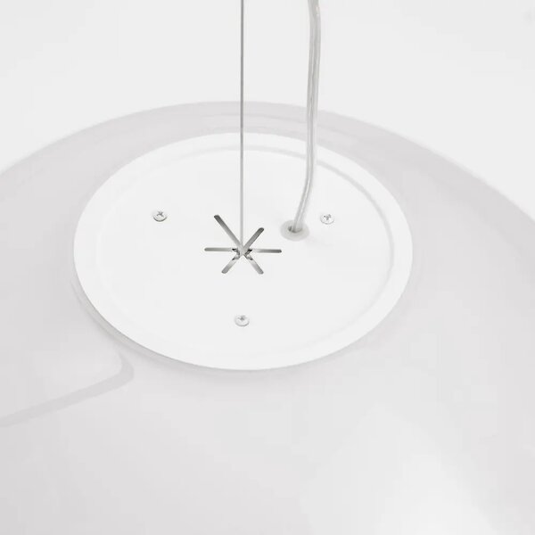 Nova Luce Bílé skleněné závěsné LED světlo Bolita 50 cm