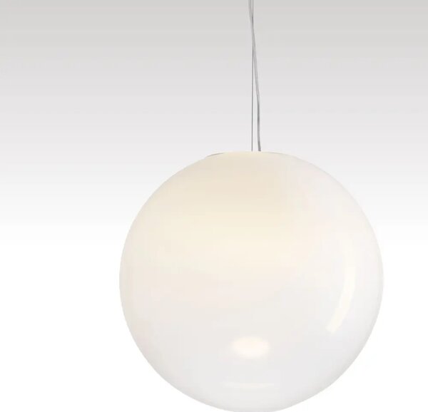 Nova Luce Bílé skleněné závěsné LED světlo Bolita 50 cm