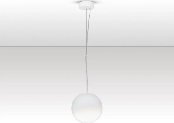 Nova Luce Bílé skleněné závěsné LED světlo Bolita 20 cm