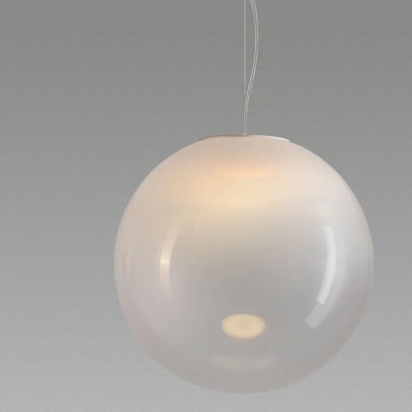 Nova Luce Bílé skleněné závěsné LED světlo Bolita 30 cm