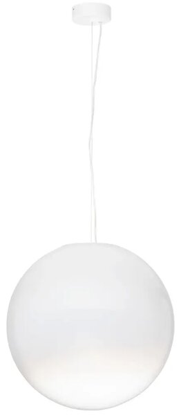 Nova Luce Bílé skleněné závěsné LED světlo Bolita 50 cm