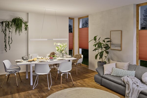 Paulmann 79889 Aptare ZigBee, bílé závěsné svítidlo LED 2x18W 2700K svítí nahoru/dolů, nastavitelná šířka 132-180cm