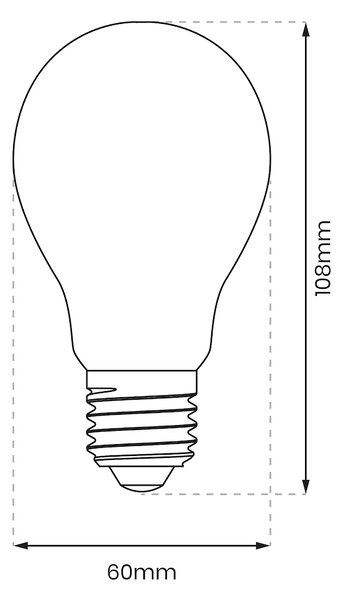 Dekorační LED žárovka E27 neutrální 4000k 9w 1200 lm