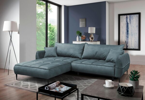 ROHOVÁ SEDAČKA, textil, modrá MID.YOU - Sedací soupravy, Online Only