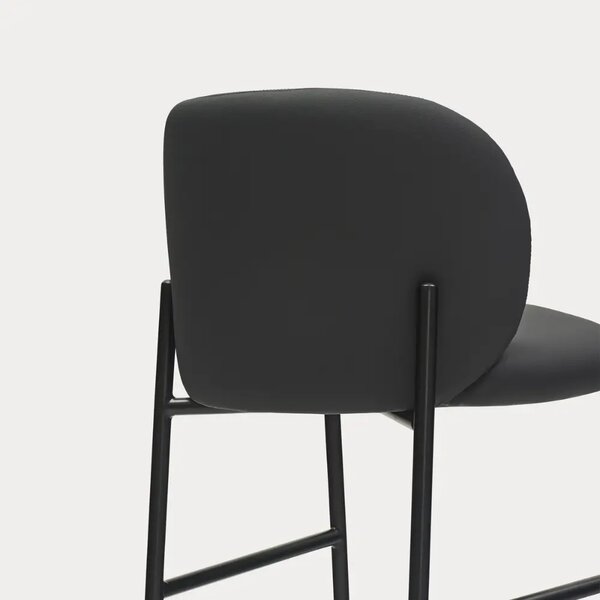 Teulat Černá koženková barová židle Mogi 63 cm