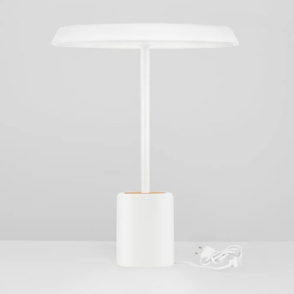 Nova Luce Bílá kovová stolní LED lampa Ophelia