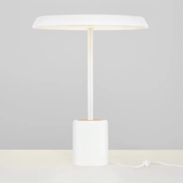 Nova Luce Bílá kovová stolní LED lampa Ophelia