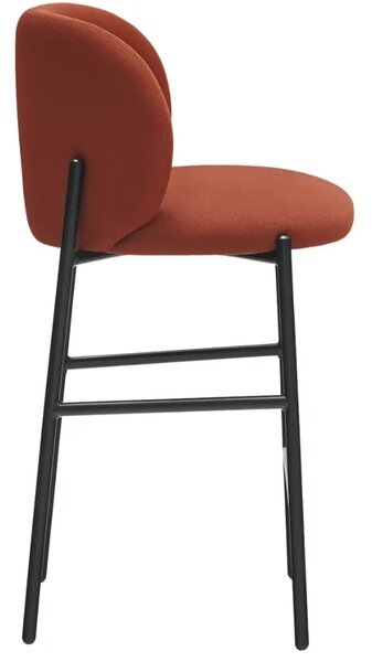Teulat Červená čalouněná barová židle Mogi 63 cm