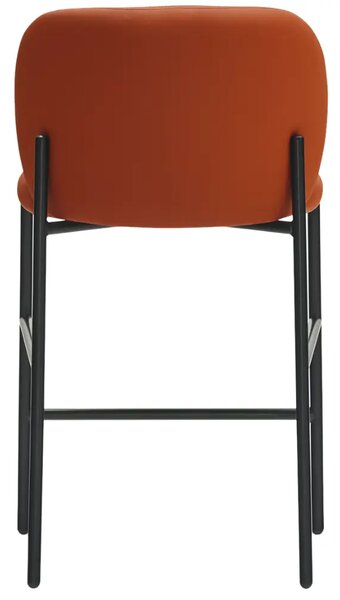 Teulat Cihlově červená koženková barová židle Mogi 63 cm