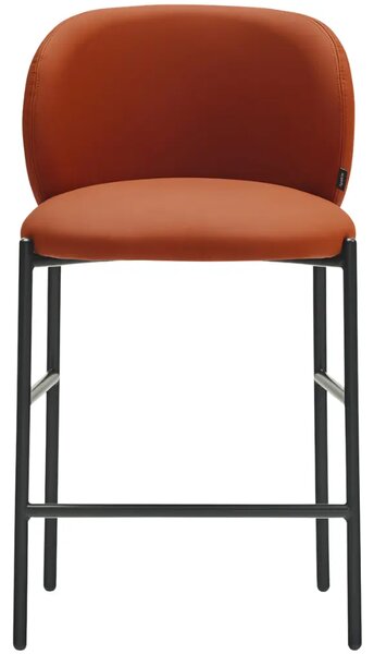 Teulat Cihlově červená koženková barová židle Mogi 63 cm