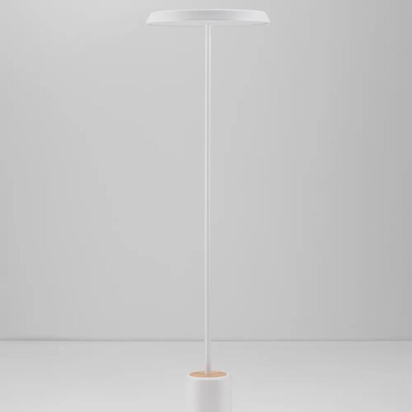 Nova Luce Bílá kovová stojací LED lampa Ophelia 135 cm