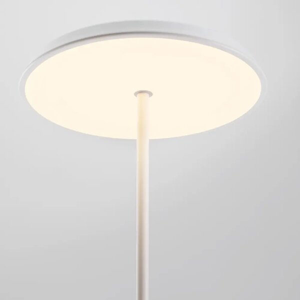 Nova Luce Bílá kovová stojací LED lampa Ophelia 135 cm