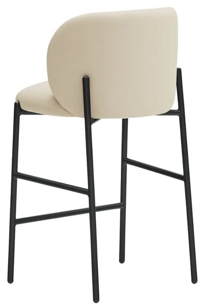 Teulat Béžová koženková barová židle Mogi 63 cm