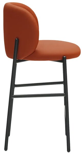 Teulat Cihlově červená koženková barová židle Mogi 63 cm